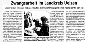 Read more about the article Presseartikel zur Zwangsarbeit